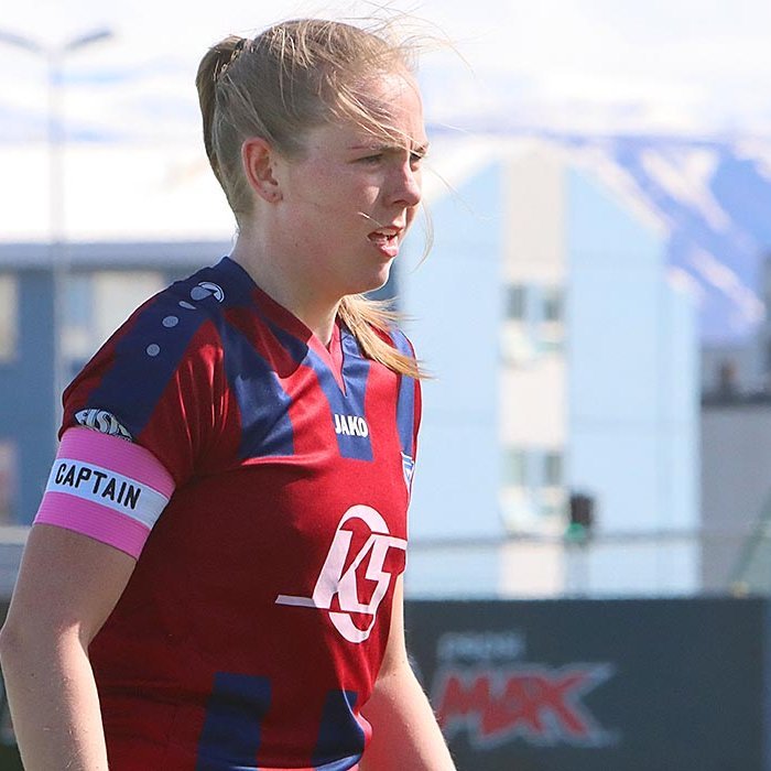 Bryndís einbeitt. MYND: ÓAB