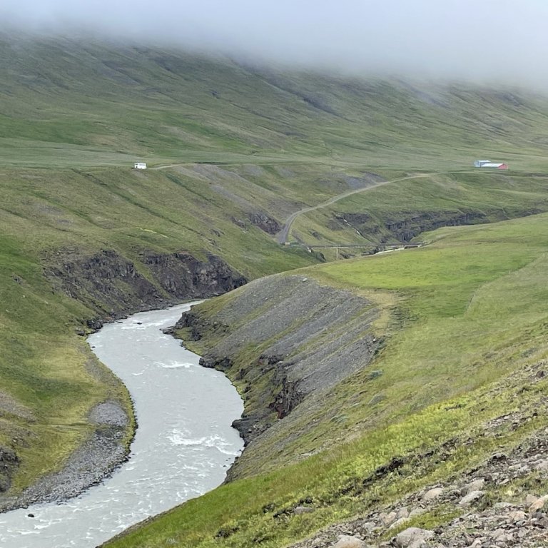 Úr Austurdal neðan Skatastaða. Mynd:KMU