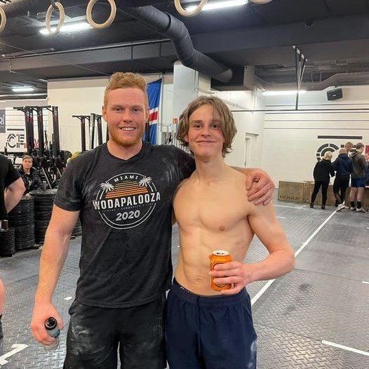 Fræknir kappar á Íslandsmóti í crossfit Ægir Björn Gunnsteinsson og Haukur Rafn Sigurðsson. Mynd: Sigurður B.