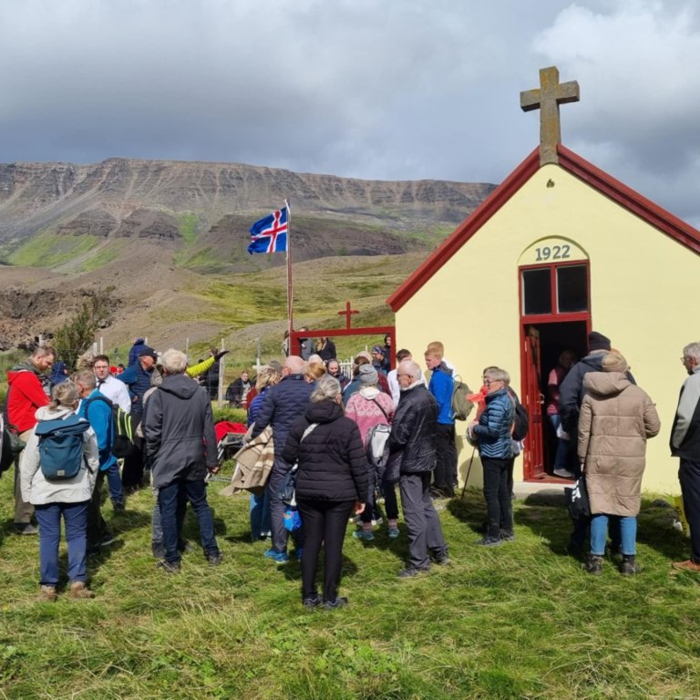 Fjölmenni var í Ábæjarmessu. Mynd: hmj.