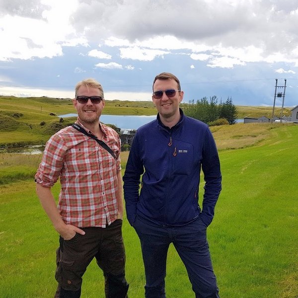 Davíð Harðarson (til hægri) ásamt Ásbergi félaga sínum af Smáragrundinni á Króknum. Aðsendar myndir.