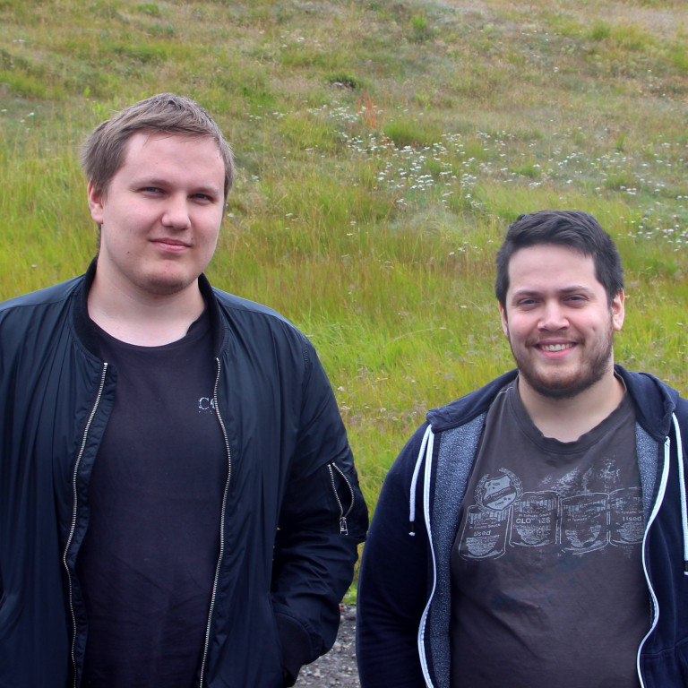 Ævar Baldvinsson og Kristján Rafn Rudolfsson hjá Dimension of Sound. Mynd/BG