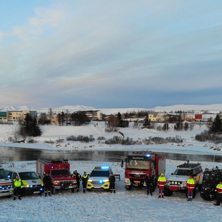 Viðbragðsaðilar og tækin sem voru til sýnis á Blönduósi. Allar myndir voru aðsendar.