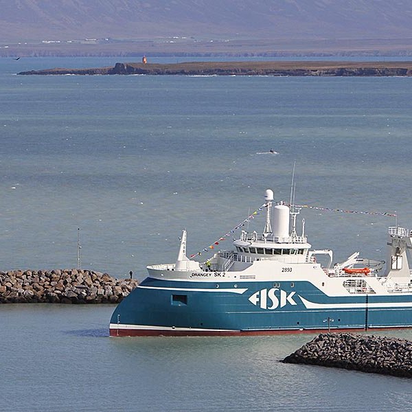 Drangey SK2 kemur til hafnar í fyrsta sinn á Sauðárkróki 19. ágúst 2017. MYND: ÓAB