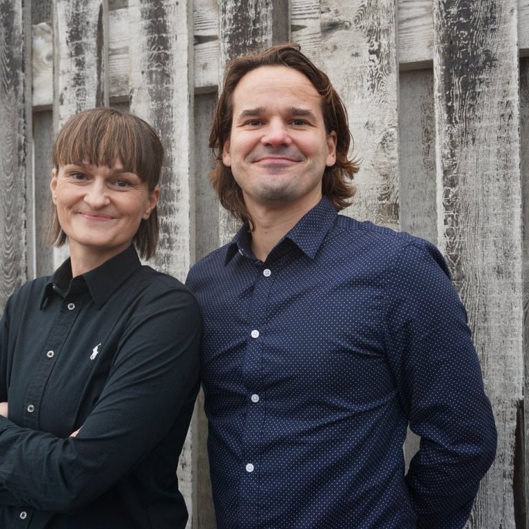 Íris Björk Marteinsdóttir og Ívar Örn Marteinsson hjá PellisCol. Mynd tekin af kaffid.is.