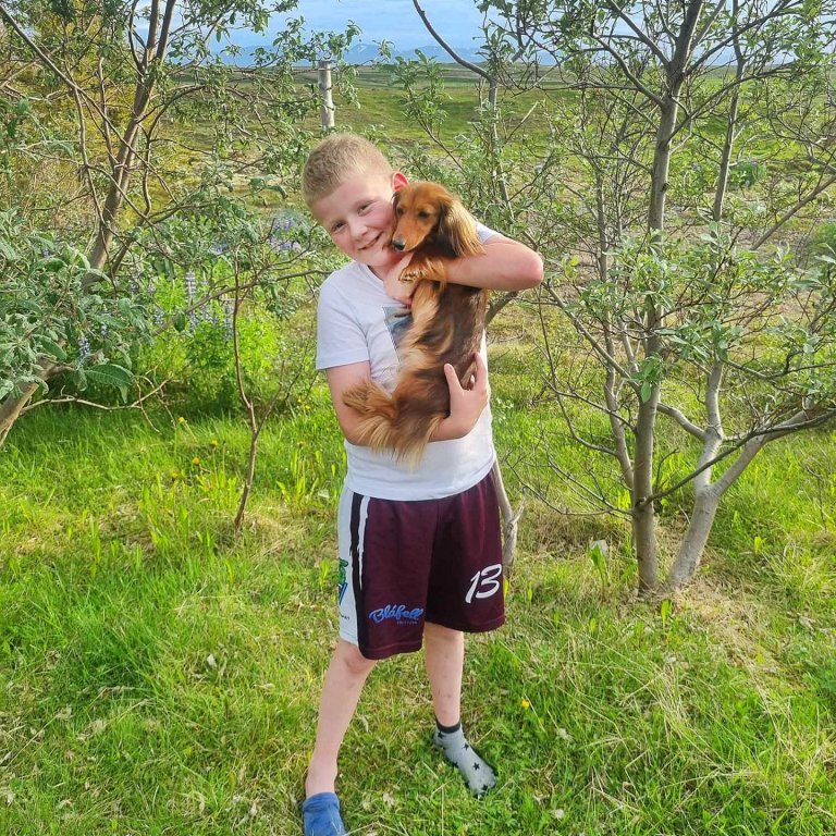 Friðrik með Bellukrútt – sem er sannarlega krútt. MYND AÐSEND