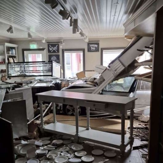 Um mikið tjón var að ræða. Mynd: aðsend