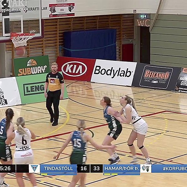 Emese Vida setur víti í leiknum á laugardag. SKJÁSKOT