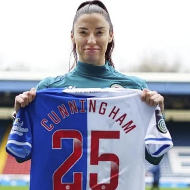Erica Cunningham spilaði með liði Blackburn í Englandi um tíma. MYND AF FÓTBOLTI.NET