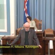 Eyjólfur Ármannsson, þingmaður Flokks fólksins í Norðvesturkjördæmi, segir það mikilvægt landsbyggðarmál að Sundabrú verði að veruleika og vill það sem forgangsmál í samgöngum og hröðun framkvæmda. Mynd: Skjáskot af vef Alþingis.