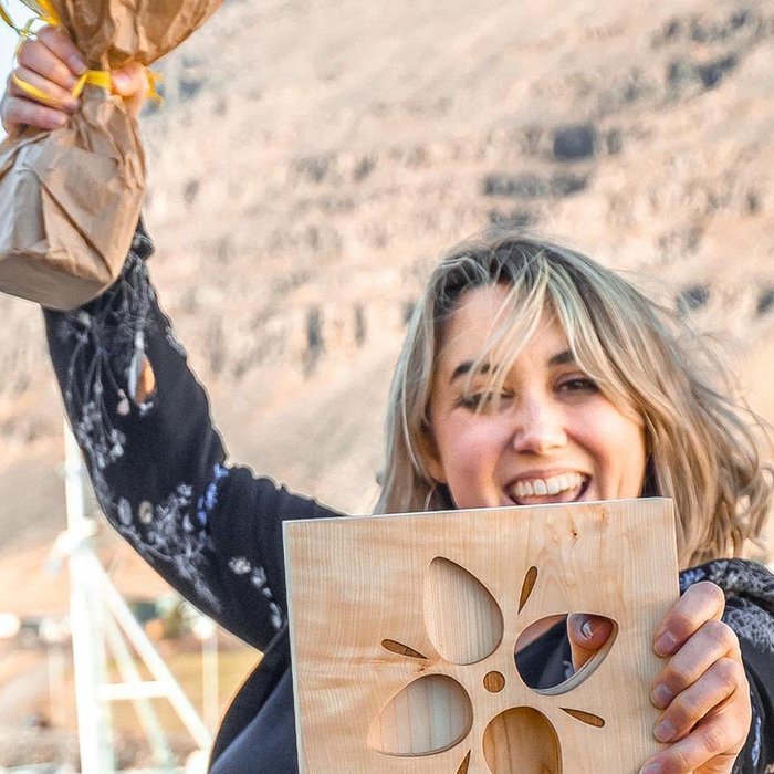 Greta Clough, stofnandi og listrænn stjórnandi Handbendis tók á móti viðurkenningunni. MYND AF MBL.IS
