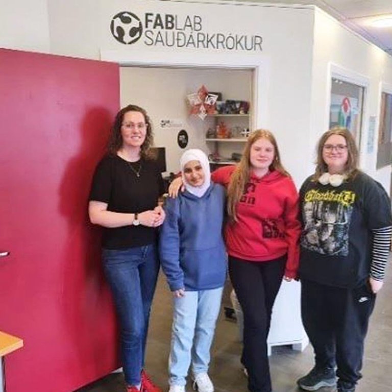 FabLab-könnuðir í heimsókn á Króknum. MYND: HUNAÞING VESTRA
