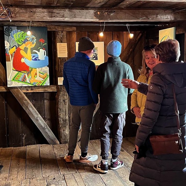 Frá sýningunni Fegrunarmörk sem haldin er á Blönduósi. AÐSEND MYND