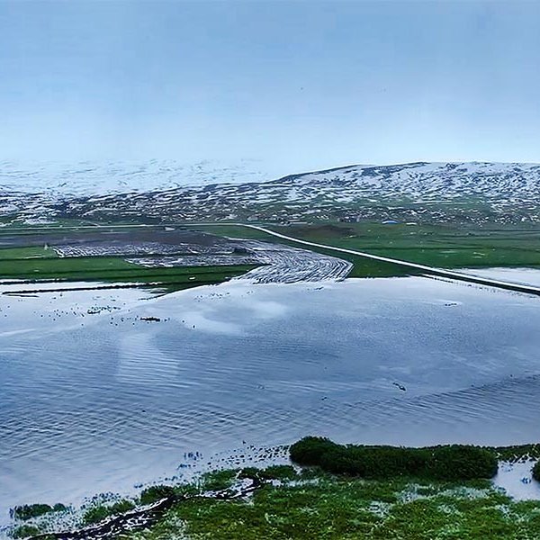 Skjáskot úr myndbandi sem Halldór Gunnar tók sem sýnir ástandið í Fljótum.