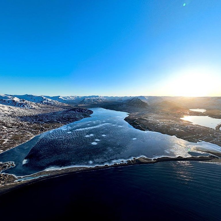 Nýleg mynd úr Fljótum en þar hefur verið óvenju snjólétt í vetur. MYND: HALLDÓR GUNNAR