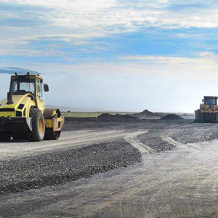 Frá framkvæmdum við Blönduósflugvöll. MYND: VALLI HÚNABYGGÐ