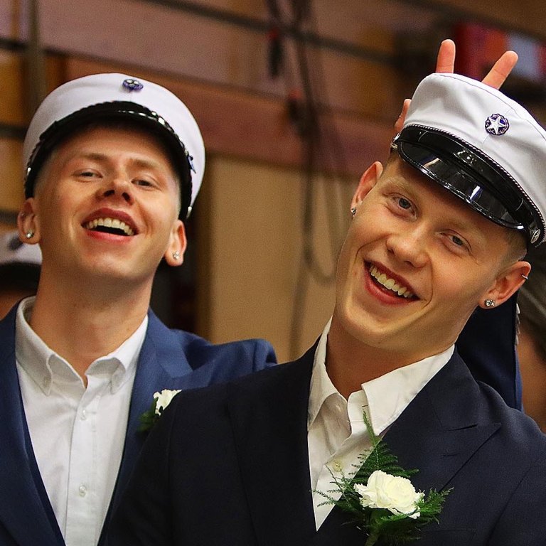 Menn með klassíska djókið á hreinu. MYNDIR: PETUR OG ÓLI