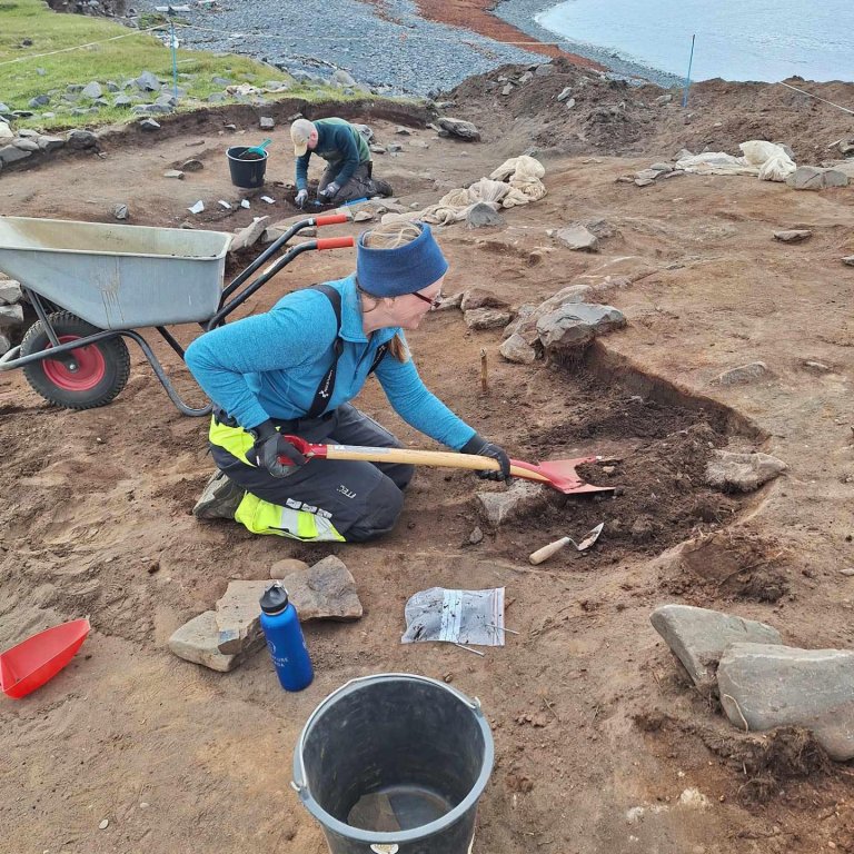 Frá uppgreftri á Skaga. MYND AF SÍÐU BYGGÐASAFNS SKAGFIRÐINGA