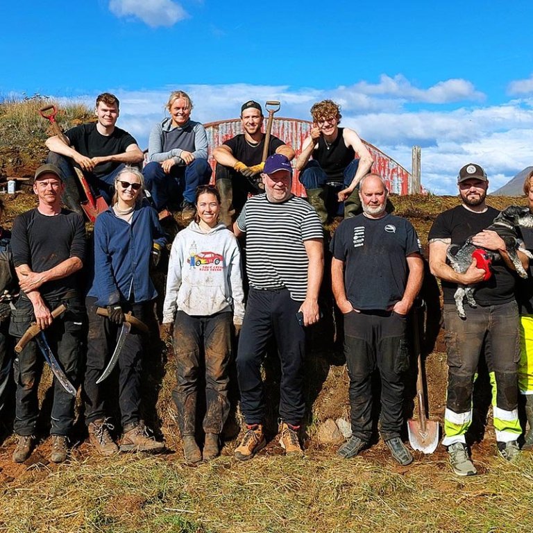 Það er fjör í Fornverkaskólanum. MYND AF FACEBOOK