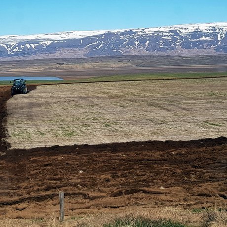 Verið var að vinna í nýrækt í Útvík í fyrrum Staðarhreppi í Skagafirði í vikunni er blaðamaður átti þar leið hjá sl. mánudag. Mynd: PF.