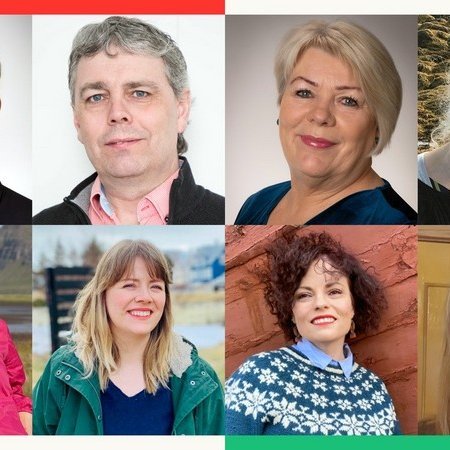 Á myndinni eru í þessari röð: Bjarni Jónsson, Lárus Ástmar Hannesson, Lilja Rafney Magnúsdóttir, María Hildur Maack, Nanný Arna Guðmundsdóttir, Sigríður Gísladóttir, Þóra Magnea Magnúsdóttir og Þóra Margrét Lúthersdóttir. Mynd aðsend.