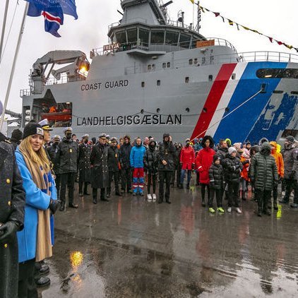 Varðskipið Freyja í heimahöfn sinni á Siglufirði. Mynd: Lhg.is