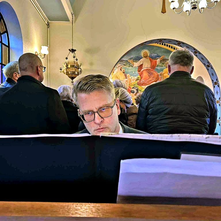Organistinn að störfum. AÐSEND MYND