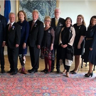 Frá athöfninni á Bessastöðum í gær. Mynd: forseti.is.