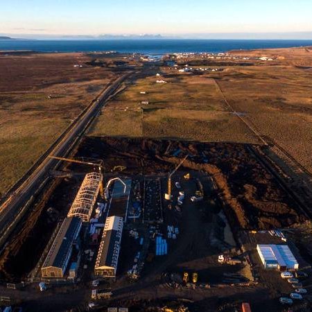 Séð yfir byggingarsvæði gagnavers á Blönduósi. Mynd: Róbert Daníel Jónsson.
