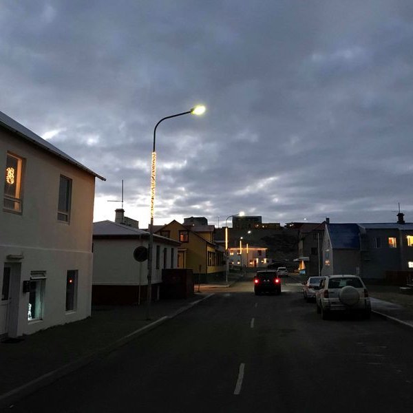 Notaleg vetrarstemning í gamla bænum á Blönduósi. Aðsendar myndir.