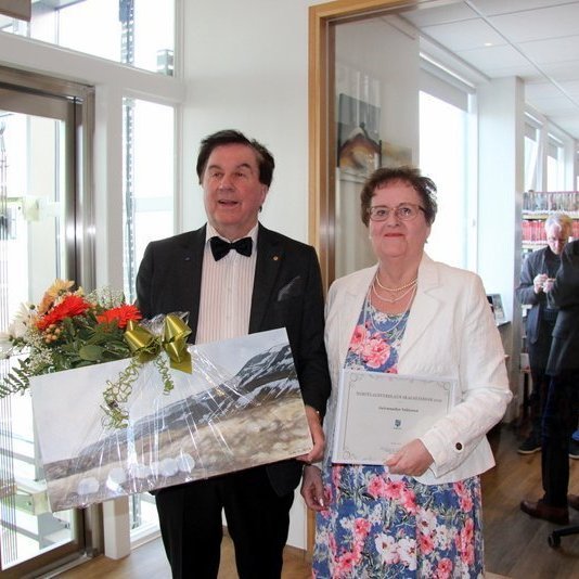 Geirmundur Valtýsson og Mínerva Björnsdóttir á setningu Sæluviku 2019. Mynd: PF.