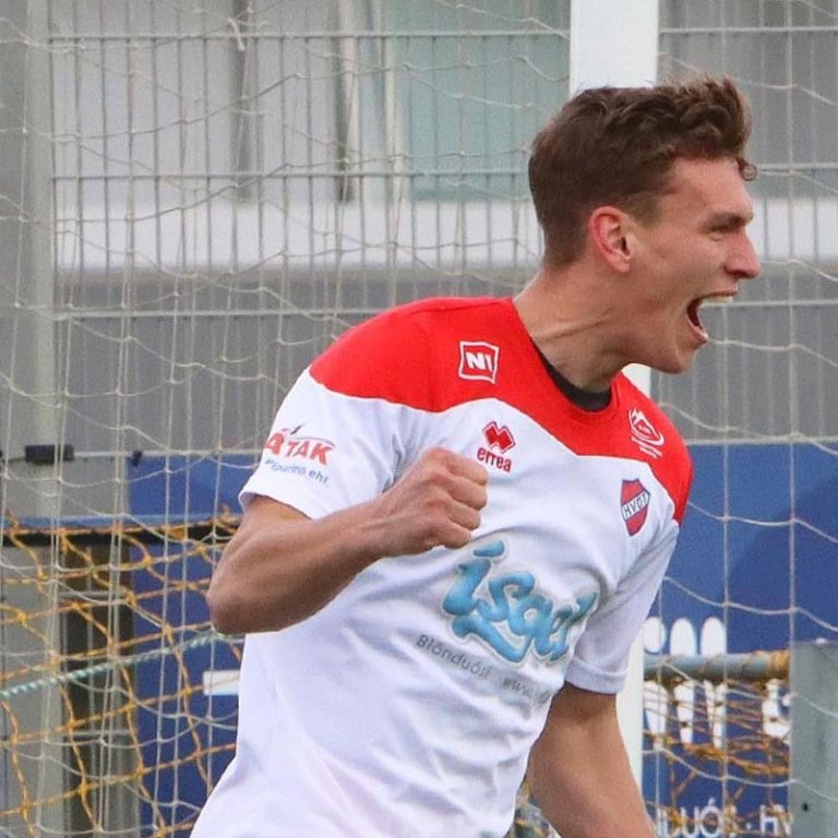 George Chariton skorar ... og skorar og skorar. Spánverjinn er búinn að skora tíu mörk í níu leikjum fyrir Kormák/Hvöt í sumar. MYND: ÓAB