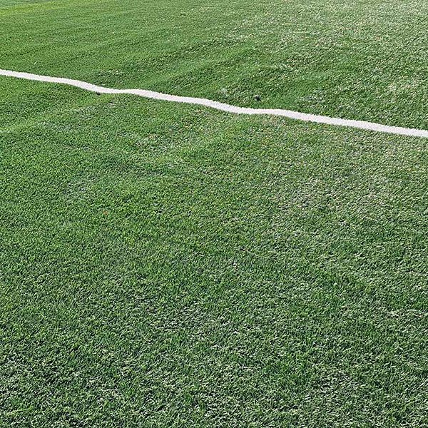 Eins og sjá má er völlurinn bylgjóttur og því hreinlega hættulegur. MYND AÐSEND