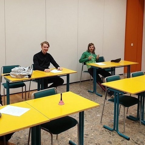 Lið FNV við æfingar. Mynd:fnv.is