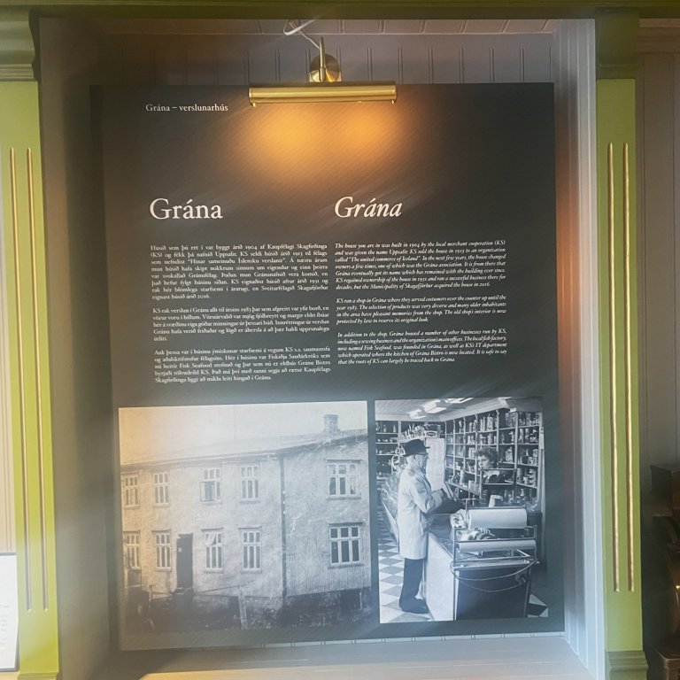Ný söguspjöld í Gránu. MYND AÐSEND