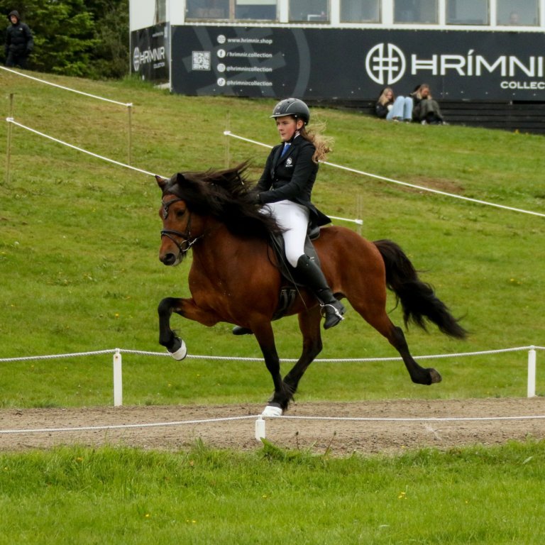 Greta Berglind í keppni. MYND AÐSEND