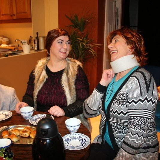 Sigmundur Jón Jóhannesson, Sæunn Hrönn Jóhannesdóttir og Ingibjörg Sólveig Halldórsdóttir í hlutverkum sínum. Mynd: Valdís Brynja Hálfdánardóttir.