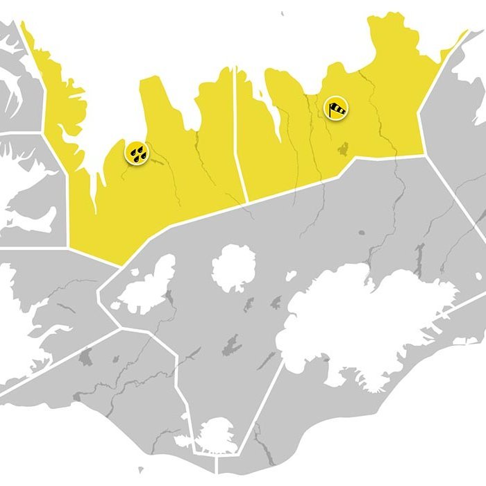 Gul veðurviðvörun í kortunum. SKJÁSKOT