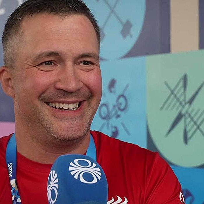 Hákon Þór Svavarsson stórskytta keppir nú á Ólympíuleikunum. SKJÁSKOT AF RÚV