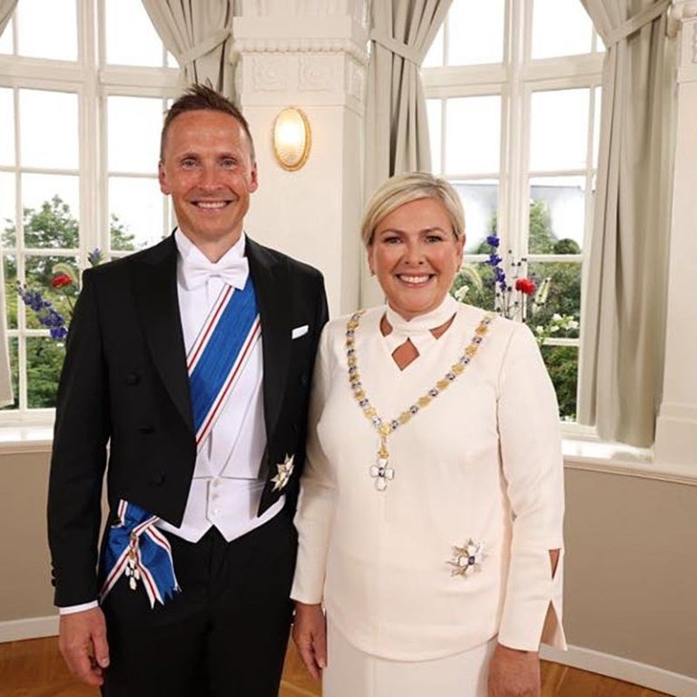 Halla Tómasdóttir forseti ásamt eiginmanni sínum, Birni Skúlasyni viðskiptafræðingi. MYND AF FORSETI.IS