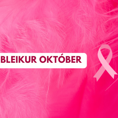 Bleika slaufan er að fara í sölu. Mynd. Af netinu.