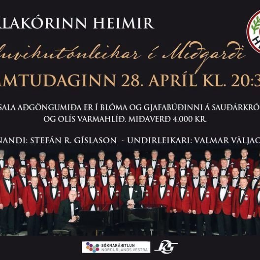 Karlakórinn Heimir með tónleika í kvöld