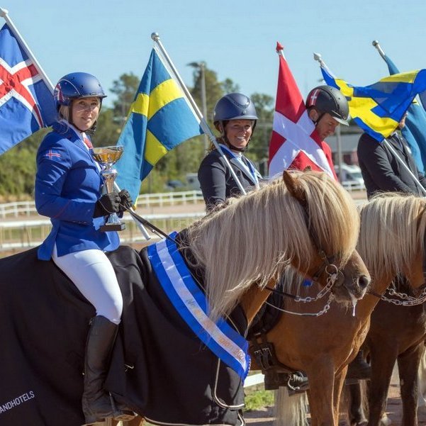 Leikur frá Lækjamóti II og Helga Una Björnsdóttir sigurvegarar í A-flokki gæðinga. Mynd af LHhestar.is.
