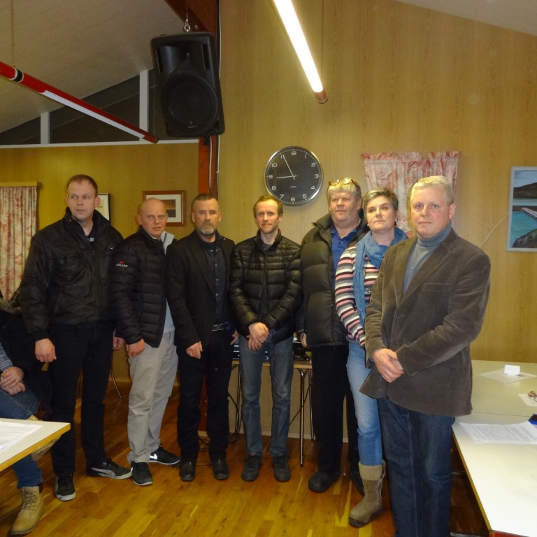 Stjórn hins nýstofnaða hestamannafélags, Skagfirðings. Mynd/Páll Friðriksson.