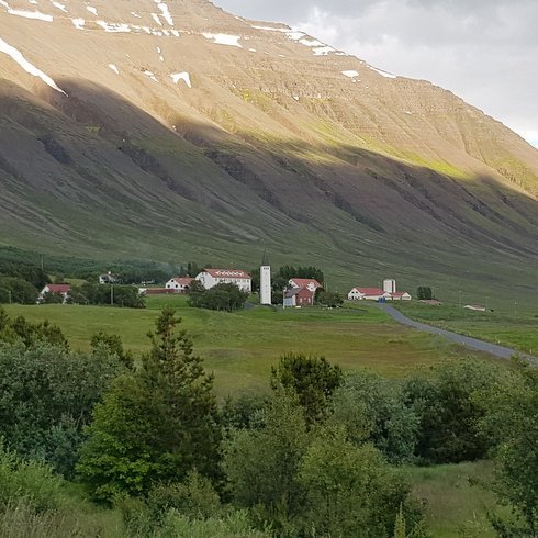 Hólar í Hjaltadal í júlí 2022. Mynd: PF.