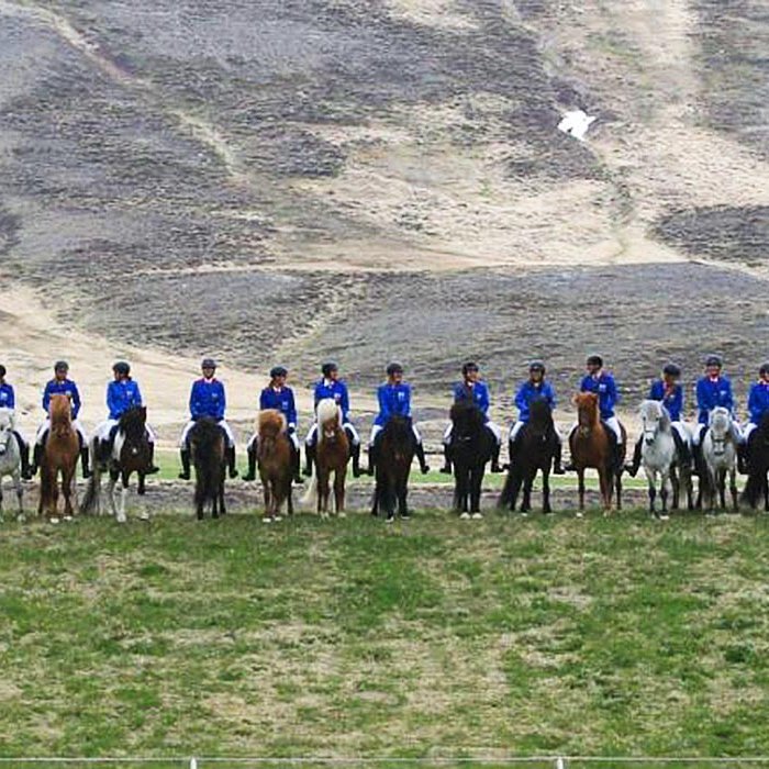 Frá reiðsýningu á Hólum. MYND AF HÓLAR.IS