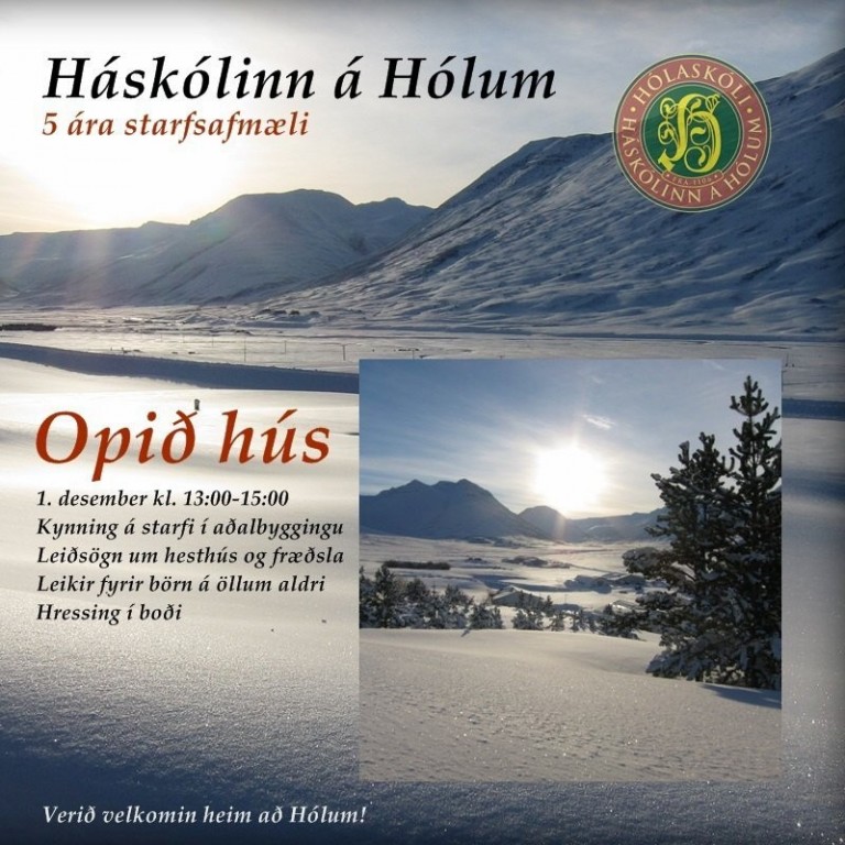 Opið hús heima að Hólum