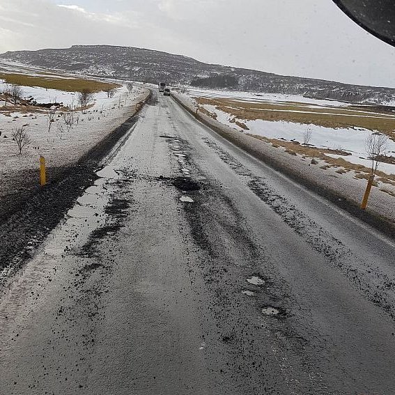 Holóttur vegur. Mynd af vef Vegagerðarinnar.