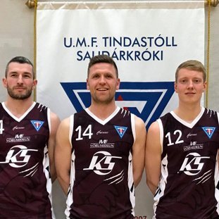 Hörku lið. Frá vistri: Friðrik Þór, Örvar Freyr, Axel Kára, Helgi Rafn, Viðar, Pétur Rúnar og Ingólfur Jón, formaður deildarinnar. Aðsend mynd.