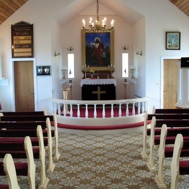 Í Höskuldsstaðakirkju. Mynd:ismus.is